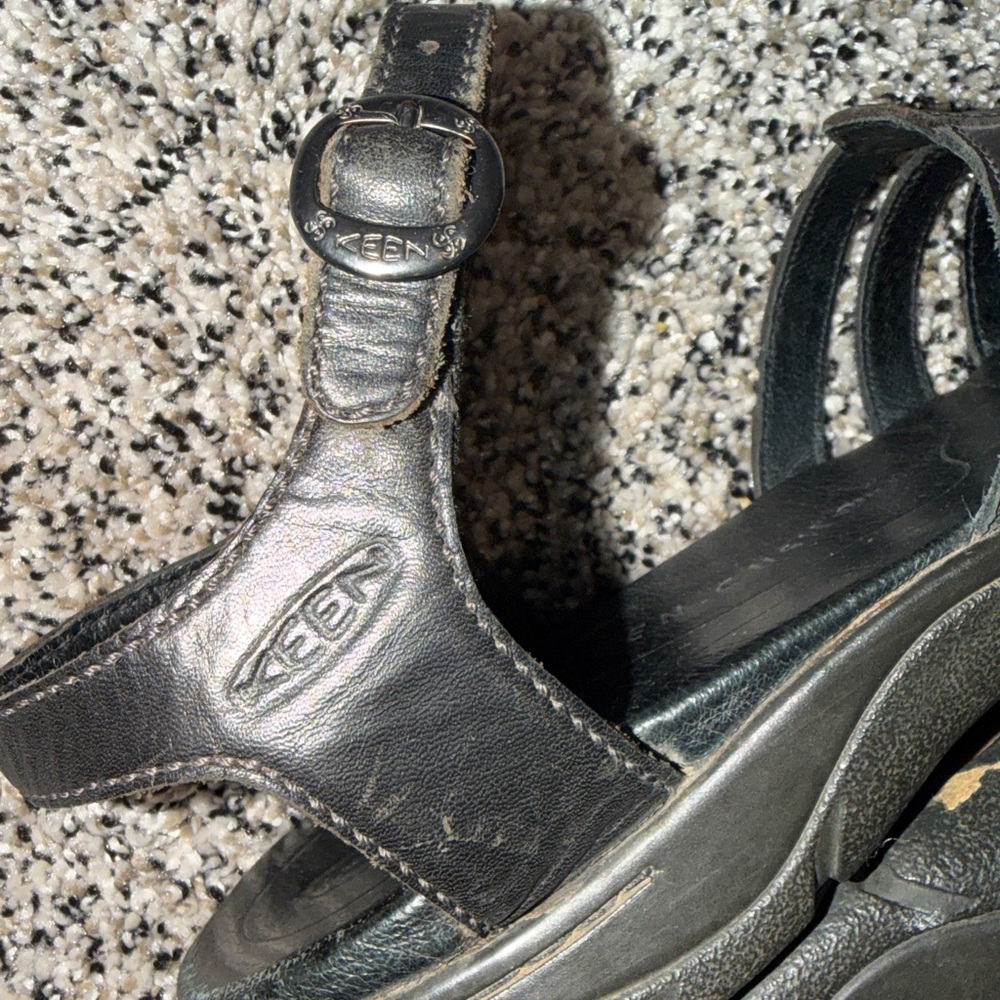 Keen Sandals Black Karlie Strappy Leather Women’s Size 10.5 - Picture 8 of 8